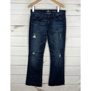 7 For All Mankind Dark Blue Boot Cut Jeans